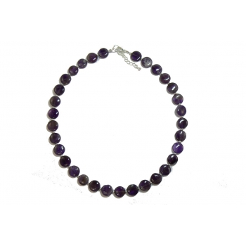 Purple Amethyst Beaded Necklace Purple Amethyst Beaded Necklace